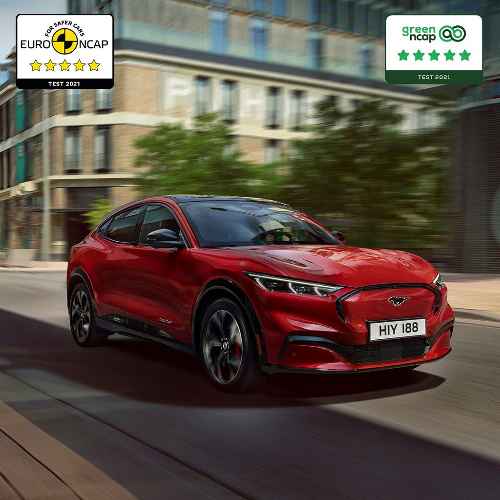 Двойные 5 звезд за Mustang Mach-E. Оценено Euro NCAP и Green NCAP.