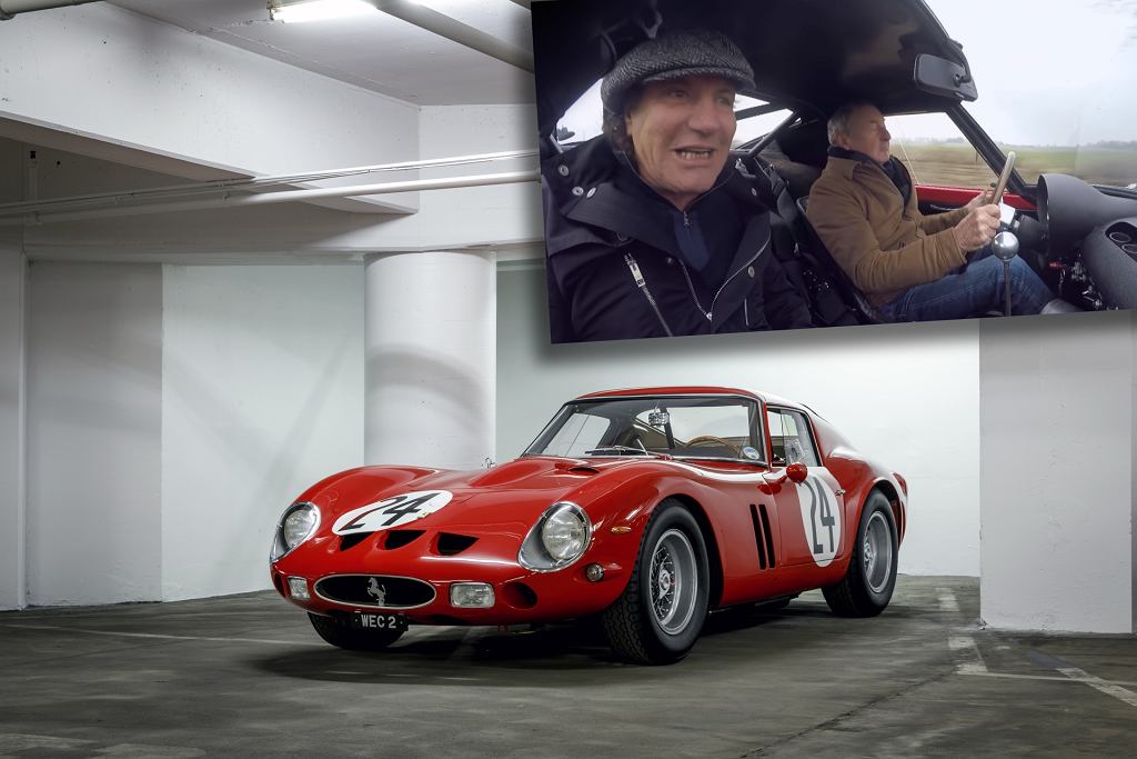 Ник Мейсон из Pink Floyd прокатился с вокалистом AC/DC на Ferrari 250 GTO. Они оба радовались как дети [ВИДЕО]