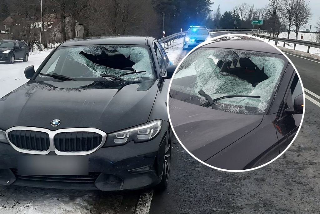 Ледяная глыба ранила водителя BMW. Полиция нашла водителя грузовика