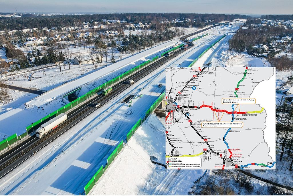 Автомагистраль А2 к востоку от Варшавы все еще строится. Новые фотографии со стройки.