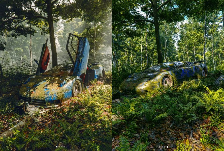 Кто бросит Bugatti EB 110 посреди леса? Спокойная голова. Никто!