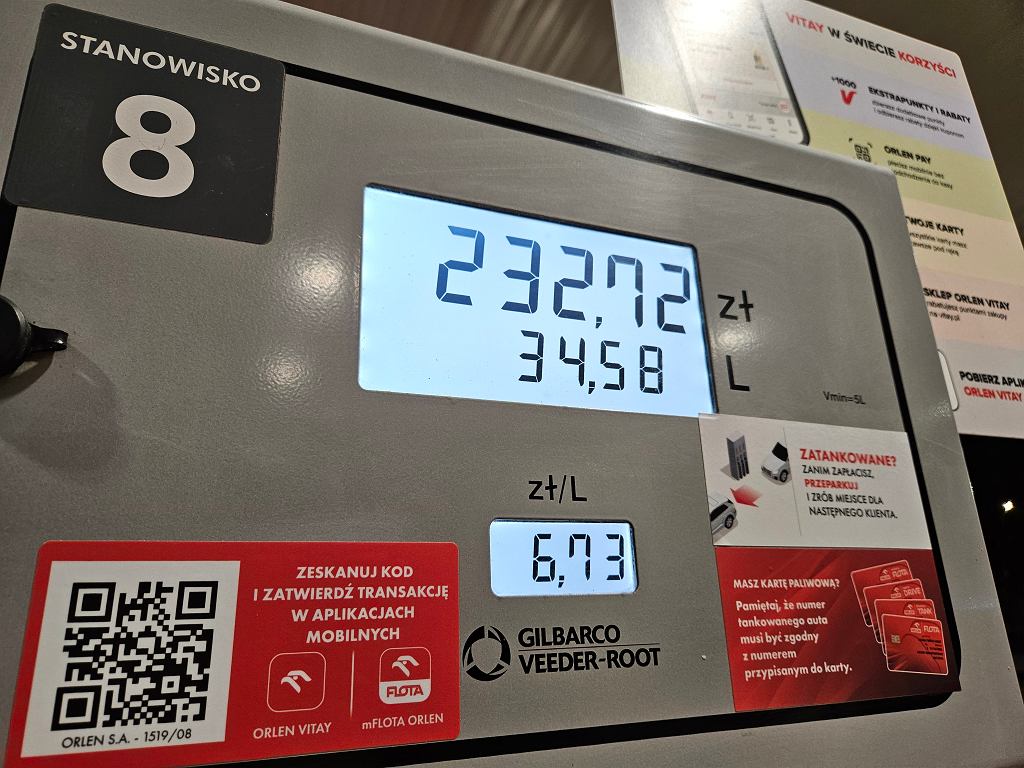 От 0 до 100 злотых за несколько секунд. На заправках нас ждут дальнейшие повышения