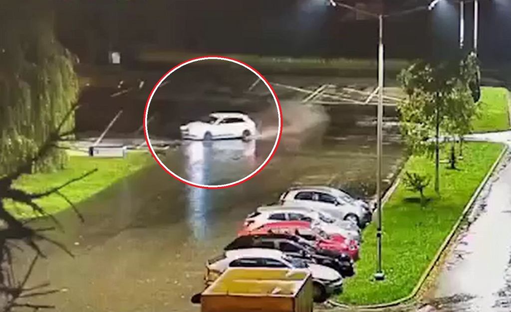 Ночной занос закончился автокатастрофой и штрафом в 5000 злотых.