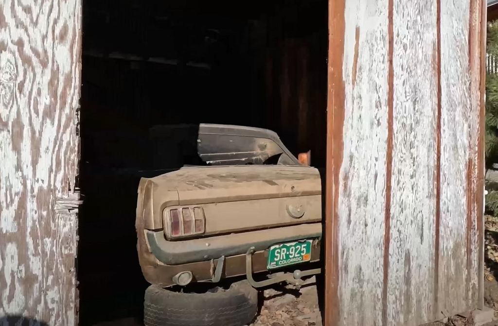 Они нашли в сарае Ford Mustang 1966 года выпуска. Для этого им пришлось демонтировать стену.