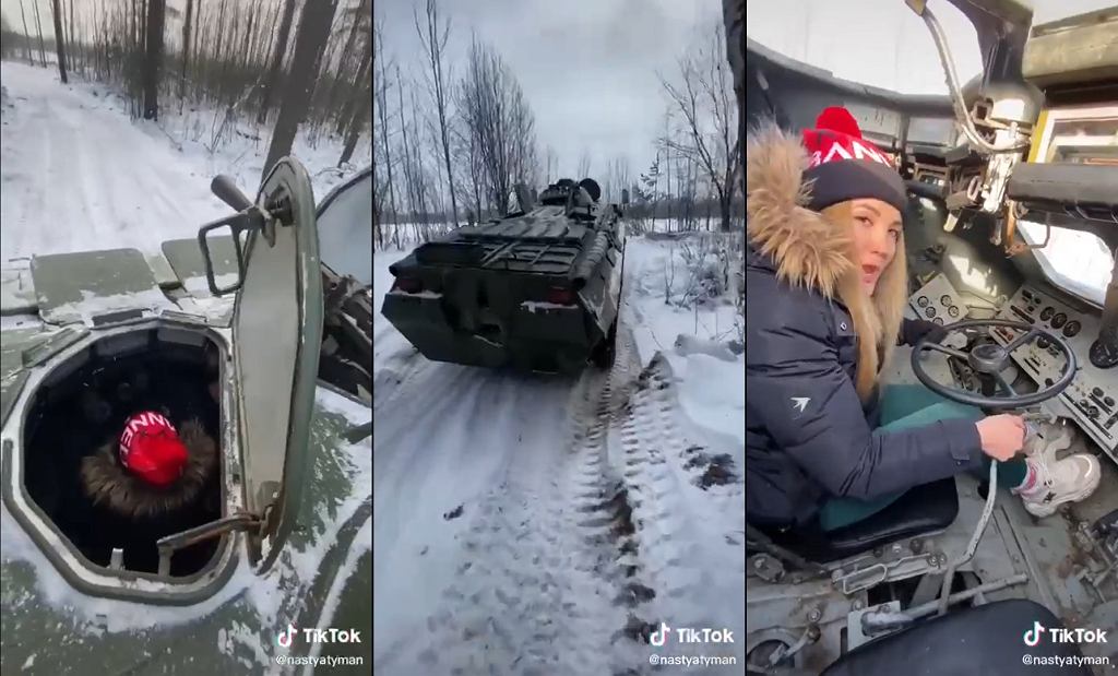 Как завести российскую военную машину? Запись TikToker становится вирусной