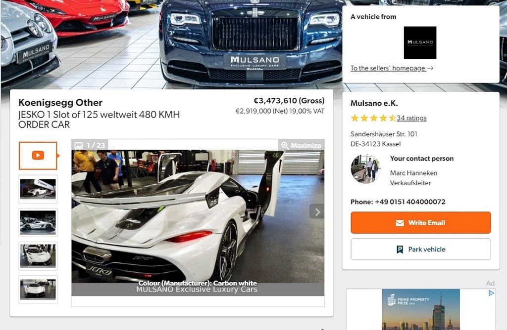 Koenigsegg Jesko — это феномен. Место в списке стоит дороже, чем машина