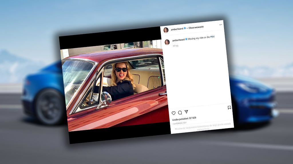 У Эмбер Херд отличная коллекция автомобилей. Рядом с Tesla стоит классика 1960-х годов.