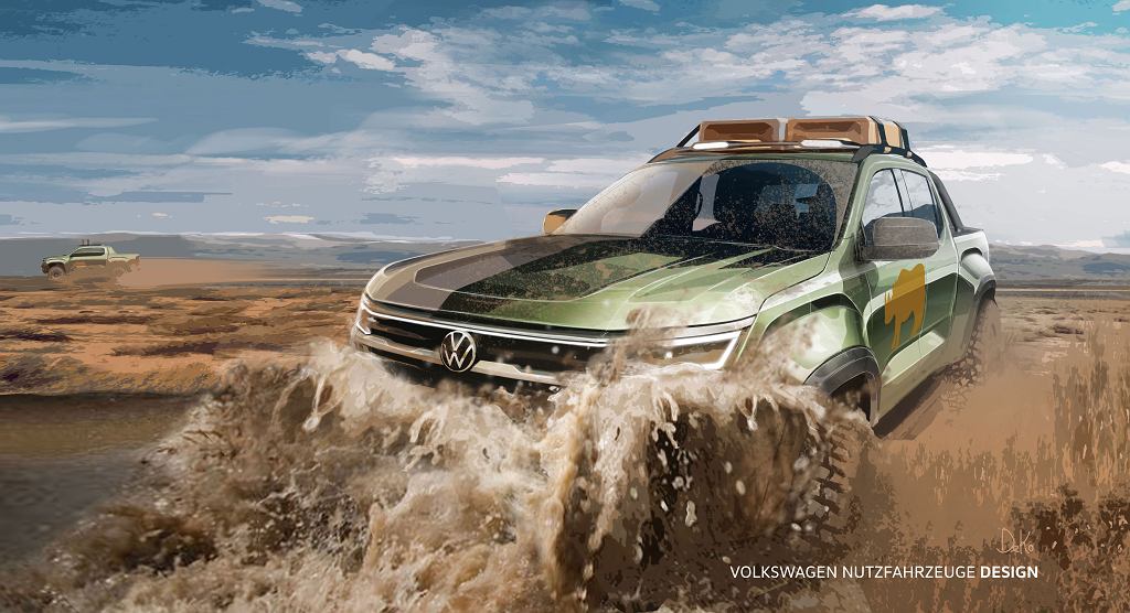 Volkswagen анонсирует новый пикап. Хоть он и скрывает это, Форд уже многое раскрыл