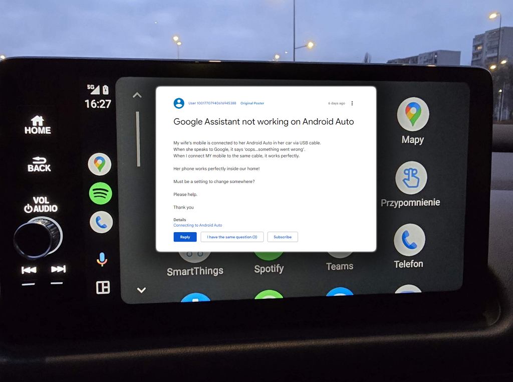Серьезная ошибка в Android Auto.