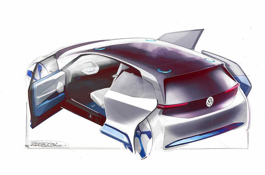 Салон Париж 2016 | Первые эскизы революционного электромобиля VW