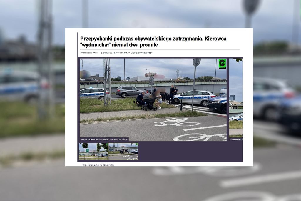 Гражданский арест в Варшаве. У водителя было почти две промилле