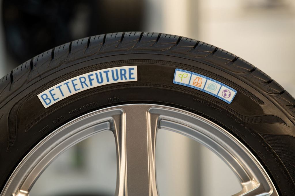 Шины Goodyear экологически безопасны. Цель — 100 процентов. ингредиенты из устойчивых источников