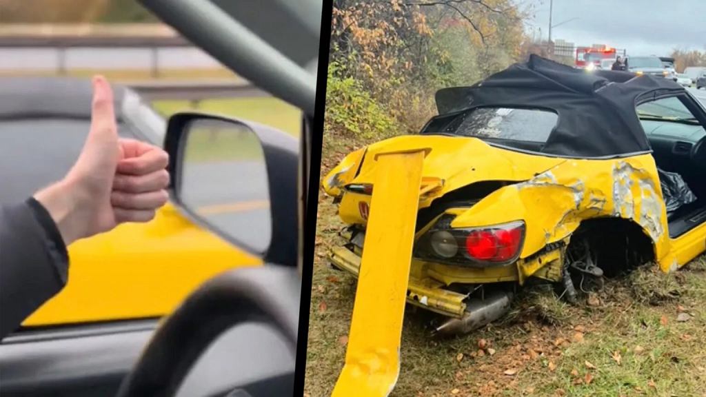 Она помахала рукой водителю Honda S2000. Через мгновение она ушла