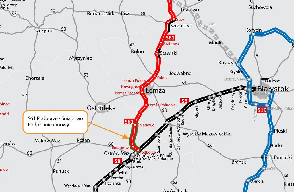 Via Baltica - планируются дальнейшие участки маршрута S61