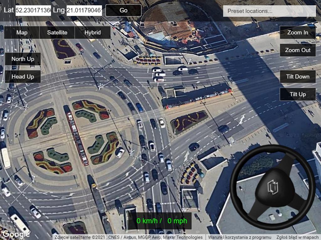 Он создал игру на основе Google Maps. Похоже на первые версии GTA. Но карта охватывает весь мир