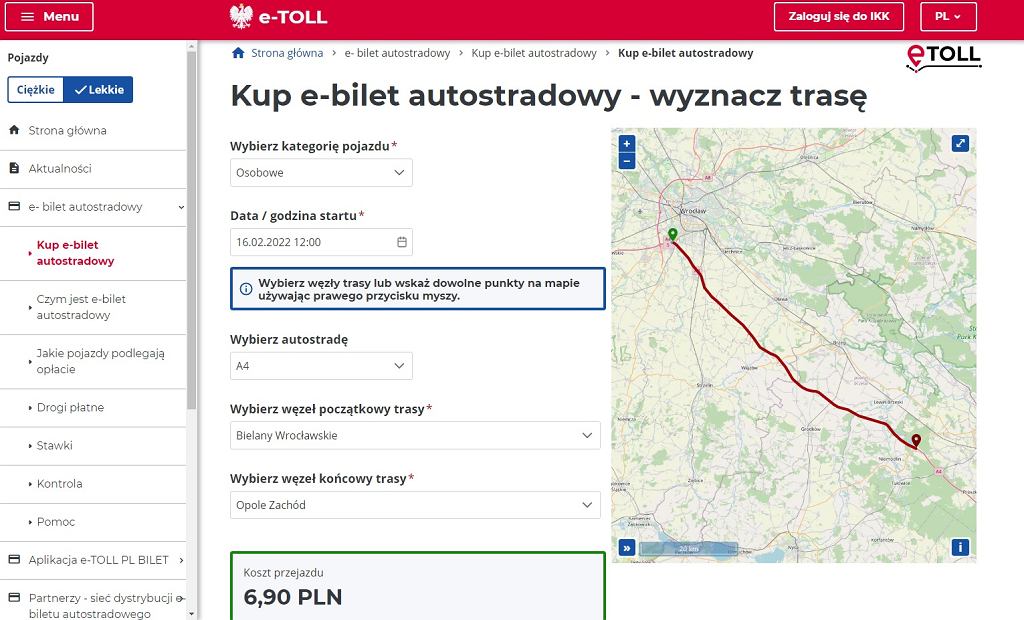 Новая функция в системе e-TOLL. Легче купить правильный билет