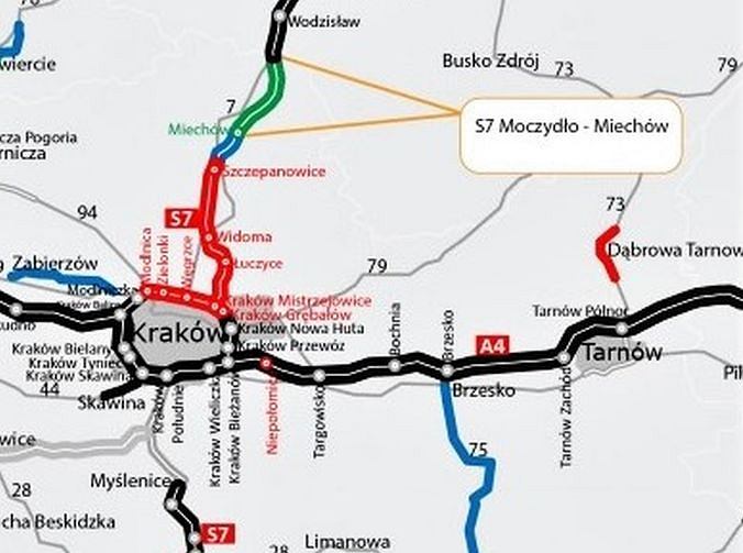 Следующий участок маршрута S7 все ближе. «№7» построят на севере Кракова