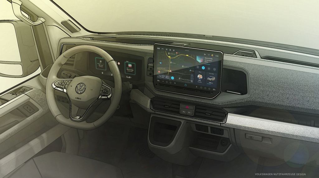 Volkswagen Crafter подвергается фейслифтингу. Новый внешний вид кабины и множество других вспомогательных систем.