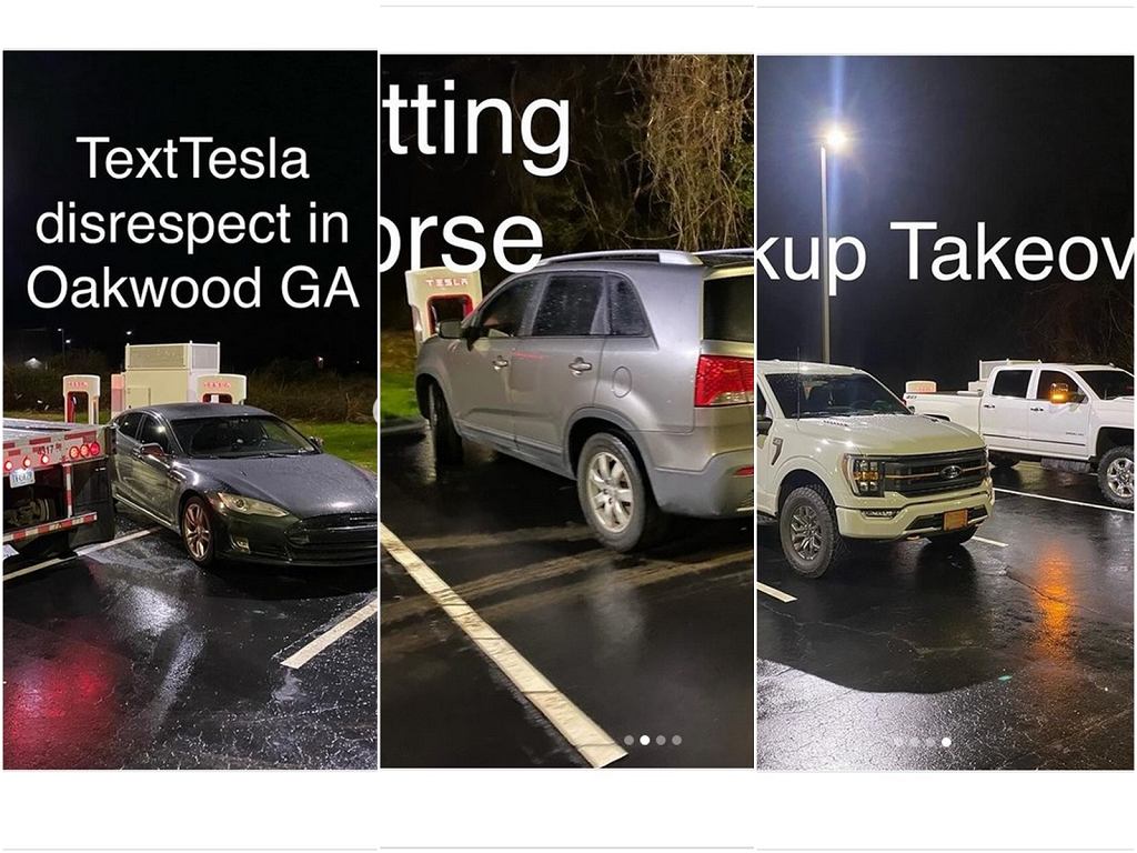 В Грузии не любят Теслу. Посмотрите, что водители делают с Supercharger