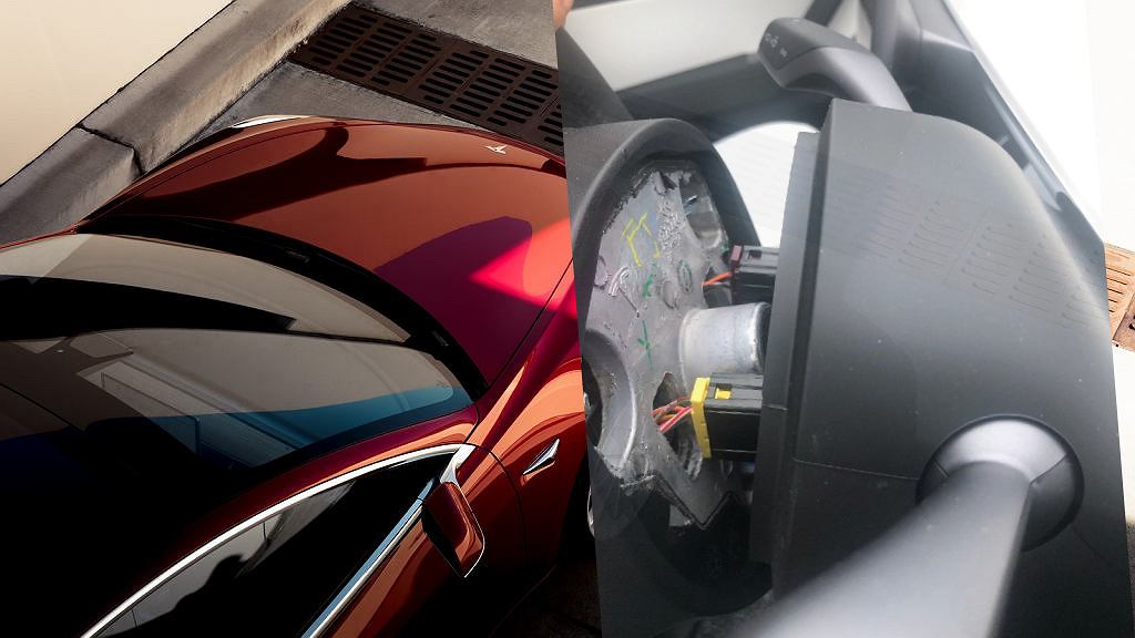У Tesla Model 3... руль отвалился. Через месяц после покупки. Кто-то забыл его прикрутить