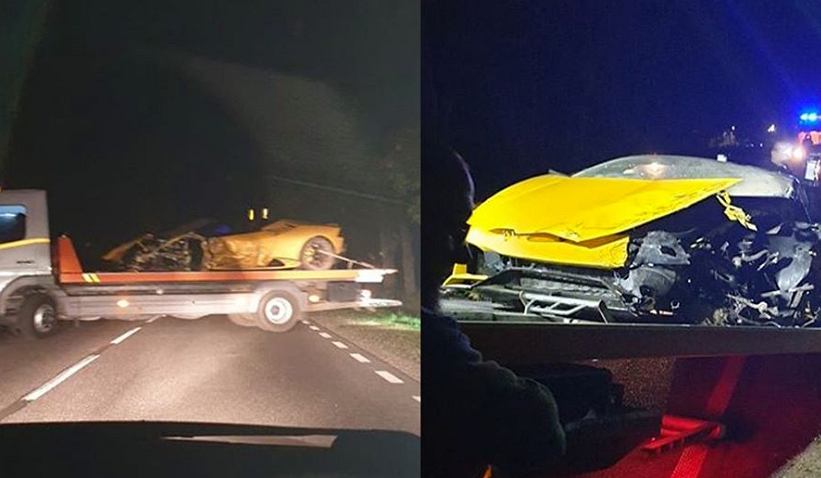 Польский вратарь вчера разбил Lamborghini. Он столкнулся лоб в лоб с другим автомобилем