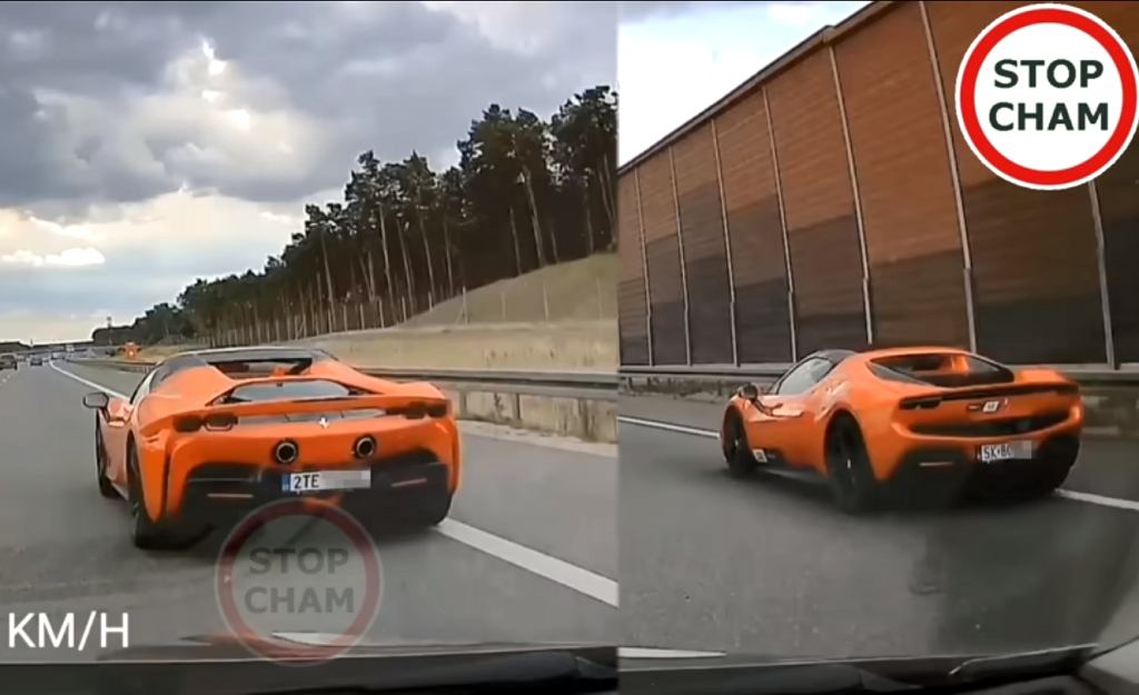 Гонки Ferrari по трассе А1. Водители относятся к шоссе как к частной трассе [ВИДЕО]