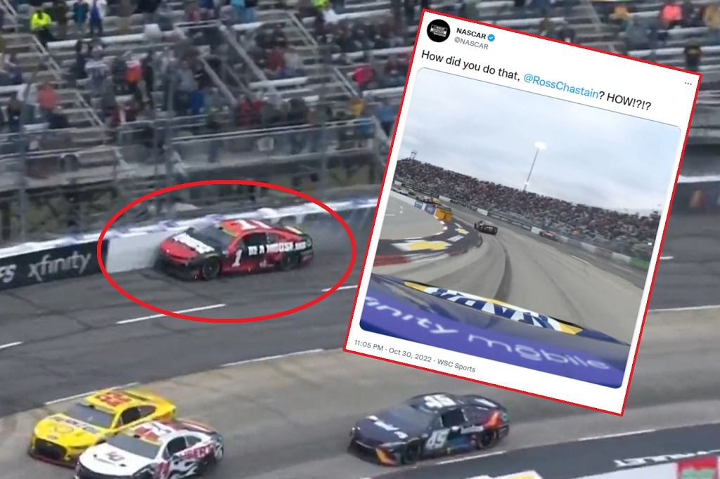 Гонщик NASCAR произвел настоящий фурор. Он обогнал его как в компьютерной игре